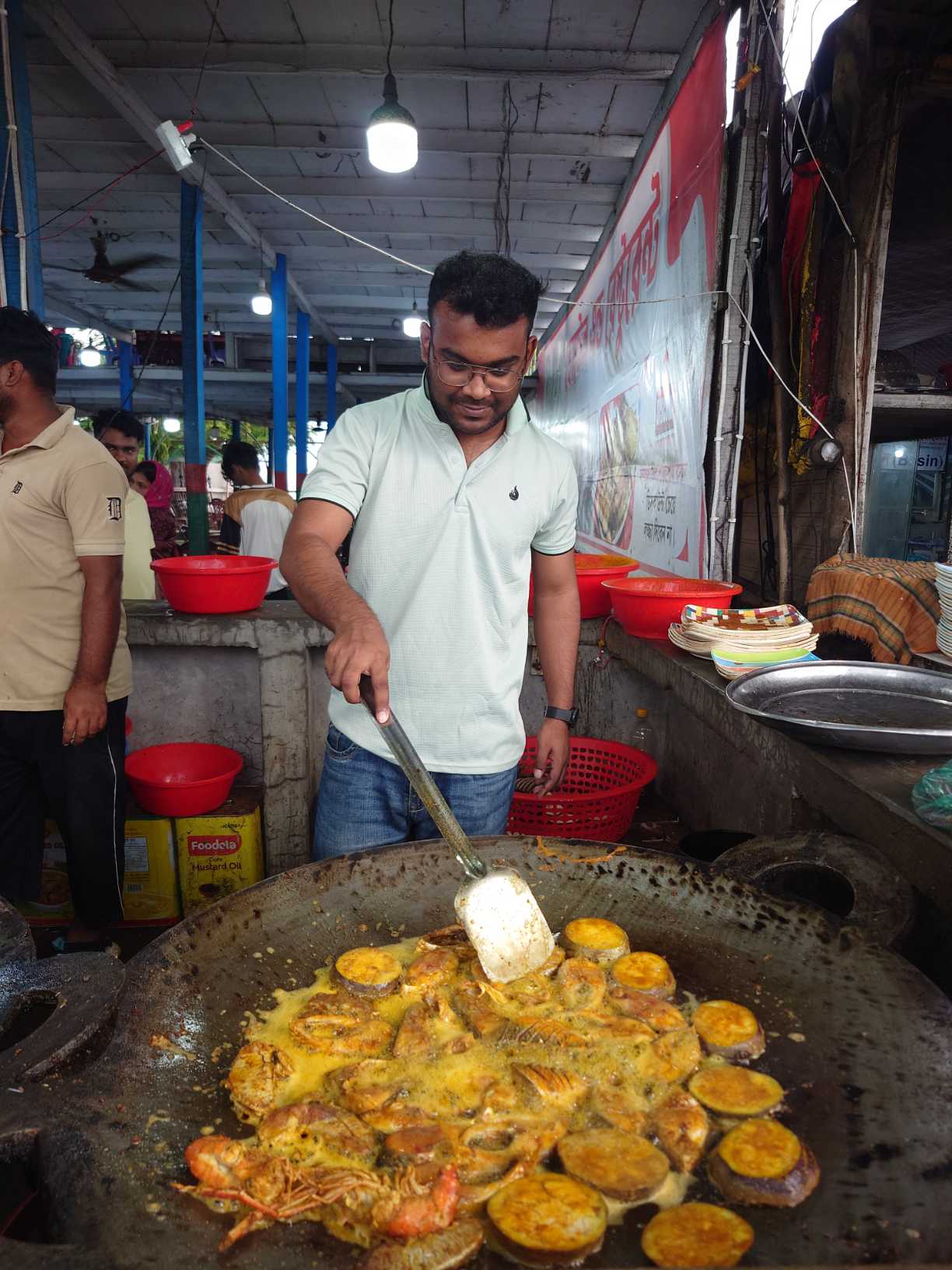 খাবারে ভরা টেবিল — Food photo by Subroto Das