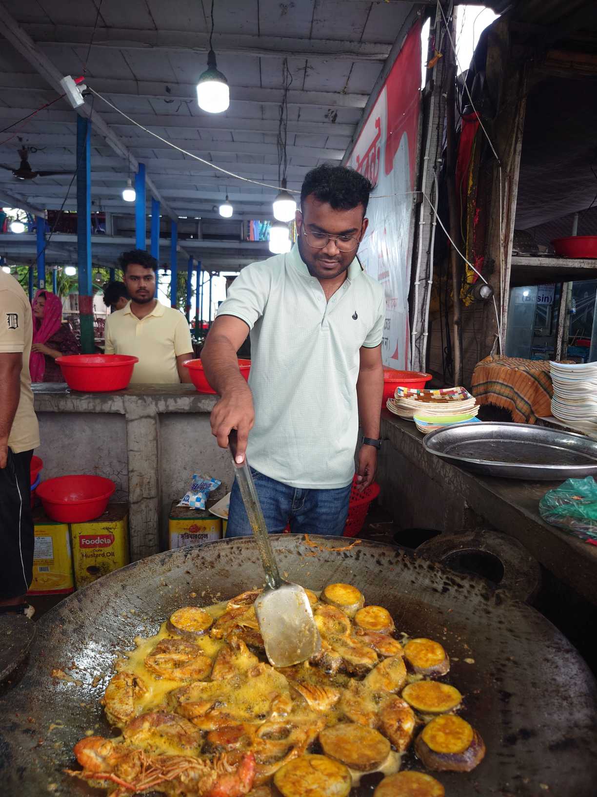 খাবারে ভরা টেবিল — Food photo by Subroto Das
